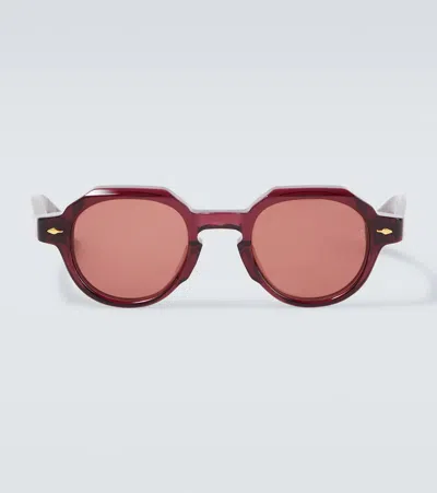 Jacques Marie Mage Pontain Round Sunglasses In Red