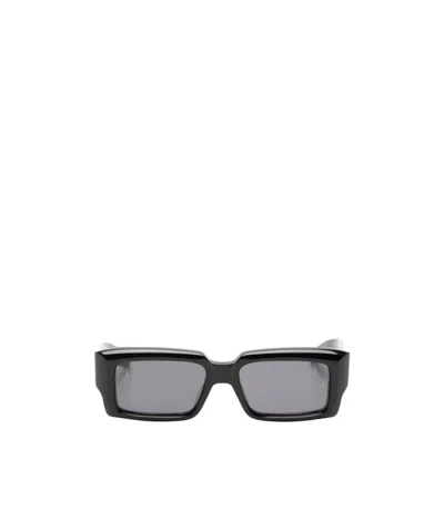 Jacques Marie Mage Rectangle-frame Sunglasses In Black