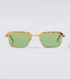 Jacques Marie Mage Rectangular Sunglasses In Green