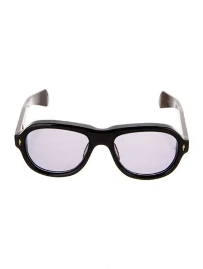 Pre-owned Jacques Marie Mage Richardi Oversize Sunglasses In Black