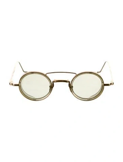 Pre-owned Jacques Marie Mage Ringo Round Sunglasses In Gold