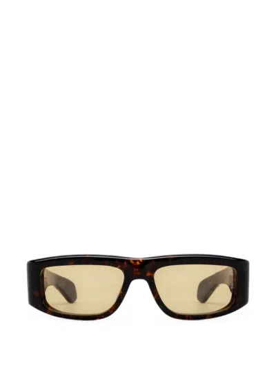 Jacques Marie Mage Romi Rectangle-frame Sunglasses In Brown