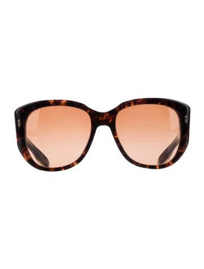 Pre-owned Jacques Marie Mage Roxy Oversize Sunglasses In Brown