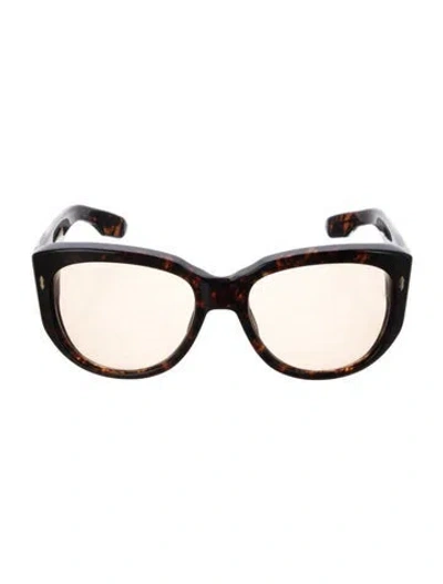 Pre-owned Jacques Marie Mage Roxy Oversize Sunglasses In Brown