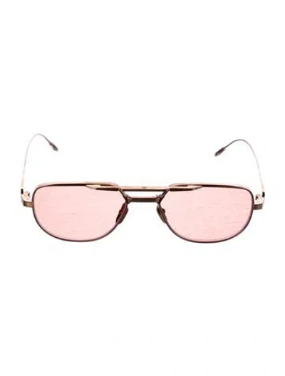 Pre-owned Jacques Marie Mage Roy Aviator Sunglasses In Gold