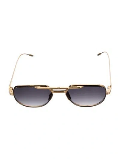 Pre-owned Jacques Marie Mage Roy Aviator Sunglasses In Gold/metallic