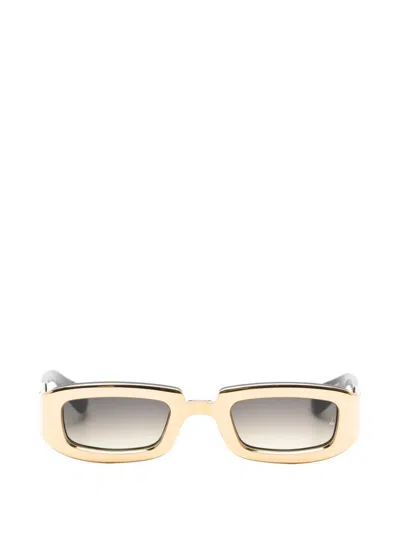 Jacques Marie Mage Ryder 长方形框太阳眼镜 In Gold
