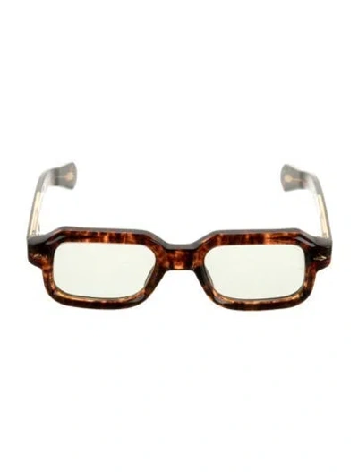 Pre-owned Jacques Marie Mage Sandro Square Sunglasses In Brown