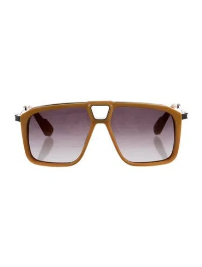 Pre-owned Jacques Marie Mage Savoy Aviator Sunglasses In Yellow