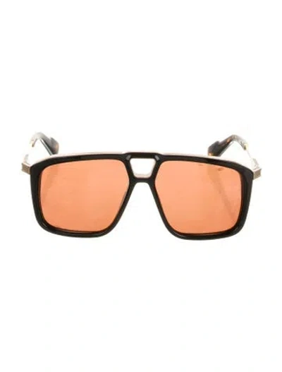 Pre-owned Jacques Marie Mage Savoy Square Sunglasses In Black