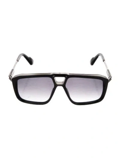 Pre-owned Jacques Marie Mage Savoy Square Sunglasses In Black/silver