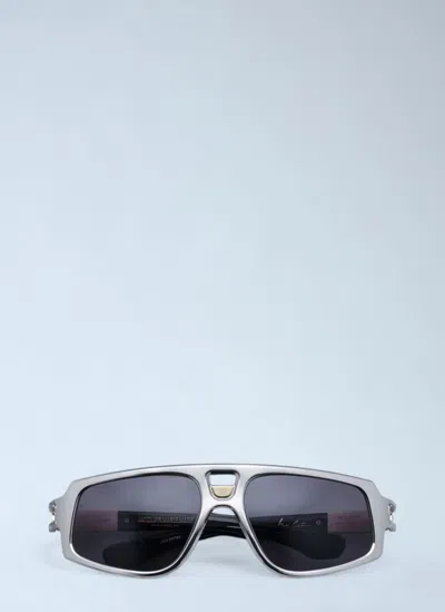 Jacques Marie Mage Scarface Square Sunglasses In Silver