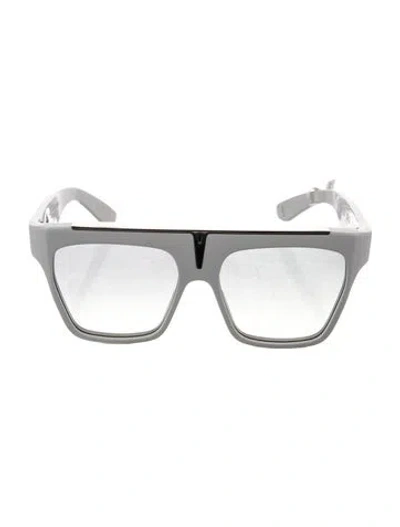 Pre-owned Jacques Marie Mage Selini Shield Sunglasses In White