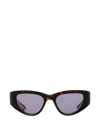 Jacques Marie Mage Seymour Cat-eye-sonnenbrille In Braun