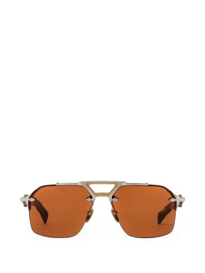 Jacques Marie Mage Silverton Aviator-frame Sunglasses In Silber