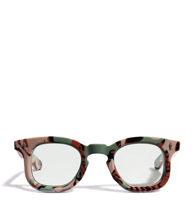 Jacques Marie Mage Square Devaux Sunglasses In Brown