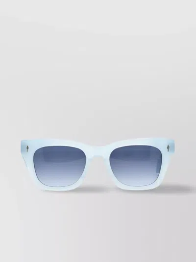 Jacques Marie Mage Square Frame Sunglasses With Blue Lenses