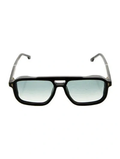 Pre-owned Jacques Marie Mage Square Gradient Sunglasses In Black