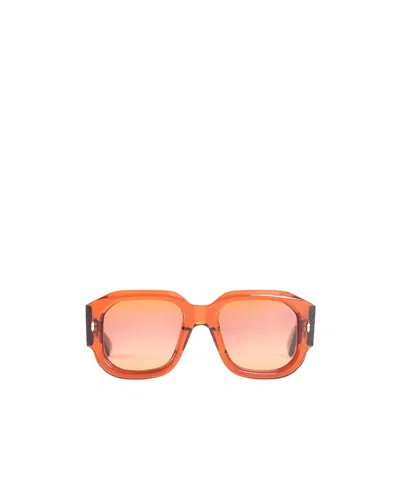 Jacques Marie Mage Square Sunglasses In Pink
