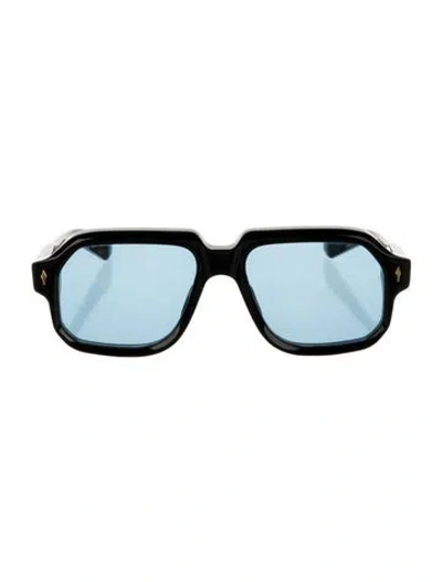 Pre-owned Jacques Marie Mage Square Tinted Sunglasses In Black