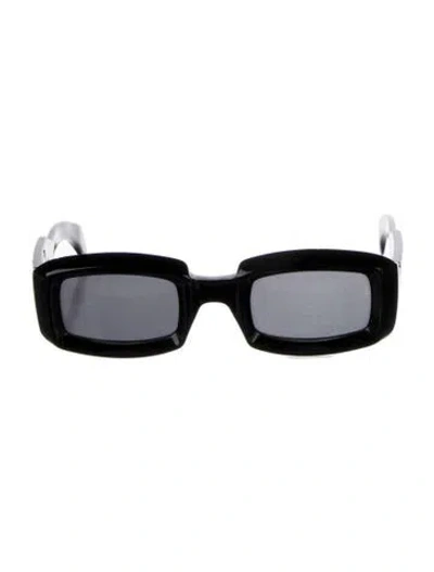 Pre-owned Jacques Marie Mage Square Tinted Sunglasses In Black