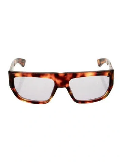 Pre-owned Jacques Marie Mage Square Tinted Sunglasses In Brown