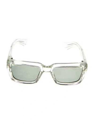 Pre-owned Jacques Marie Mage Square Tinted Sunglasses In Green