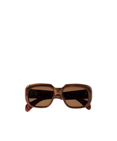 Jacques Marie Mage Square-frame Sunglasses In Brown