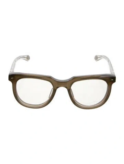 Pre-owned Jacques Marie Mage Stahler Wayfarer Eyeglasses In Brown