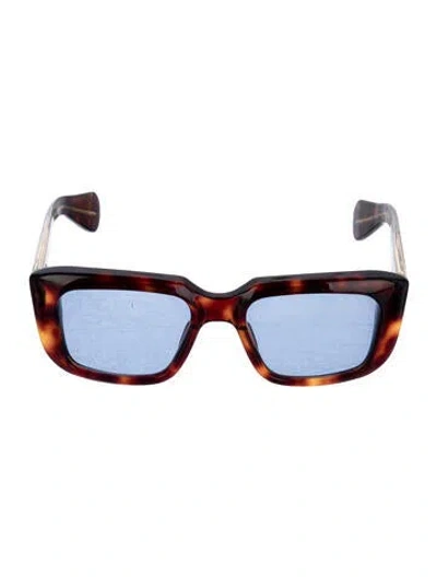 Pre-owned Jacques Marie Mage Standiford Square Sunglasses In Brown