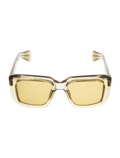 Pre-owned Jacques Marie Mage Standiford Square Sunglasses In Green