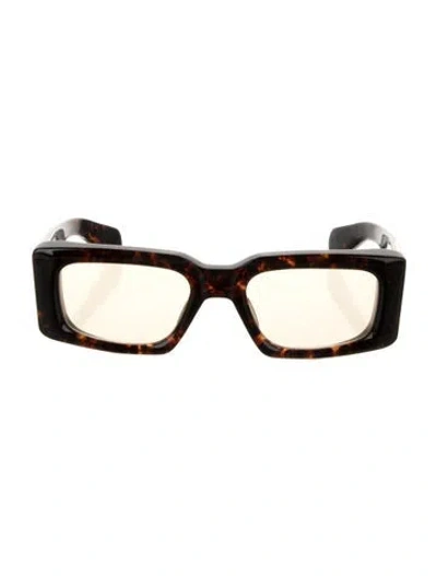 Pre-owned Jacques Marie Mage Supersonic Square Sunglasses In Brown