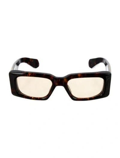 Pre-owned Jacques Marie Mage Supersonic Square Sunglasses In Brown
