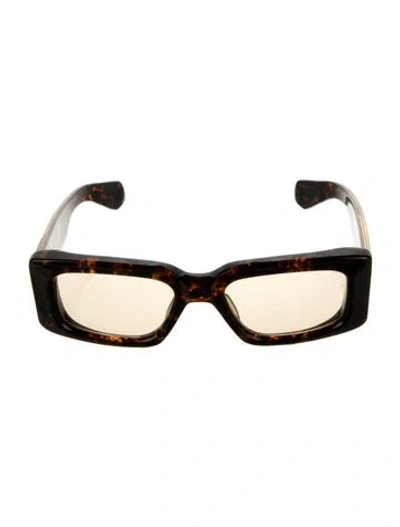 Pre-owned Jacques Marie Mage Supersonic Square Sunglasses In Brown