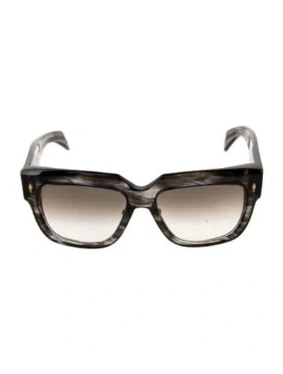 Pre-owned Jacques Marie Mage Talitha Oversize Sunglasses In Black