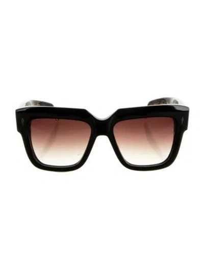 Pre-owned Jacques Marie Mage Talitha Oversize Sunglasses In Black