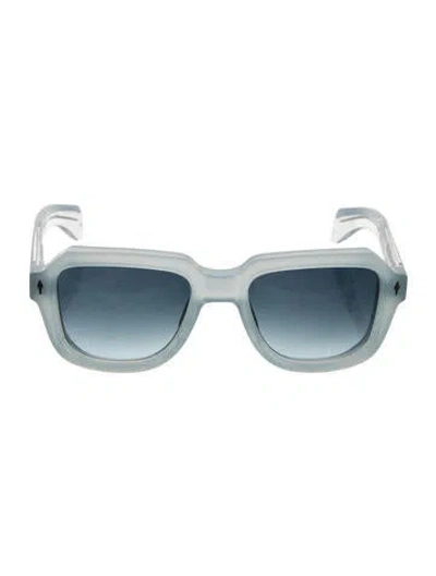 Pre-owned Jacques Marie Mage Taos Hopper Square Sunglasses In Blue