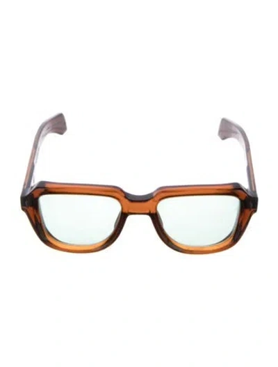 Pre-owned Jacques Marie Mage Taos Hopper Square Sunglasses In Brown