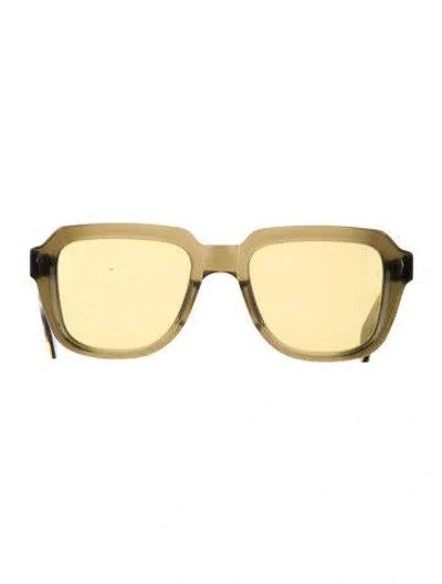 Pre-owned Jacques Marie Mage Taos Hopper Square Sunglasses In Green