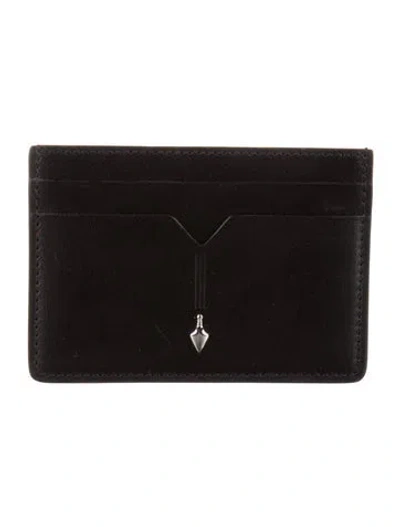 Pre-owned Jacques Marie Mage Theodore Calfskin Card Holder In Black
