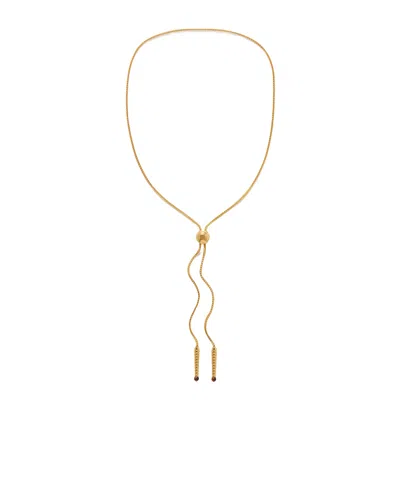 Jacques Marie Mage Tiger's Eye Stone Necklace In Gold