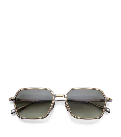 Jacques Marie Mage Titanium Admiral Sunglasses In Brown