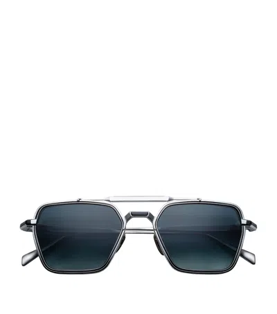 Jacques Marie Mage Titanium Commodore Sunglasses In Blue