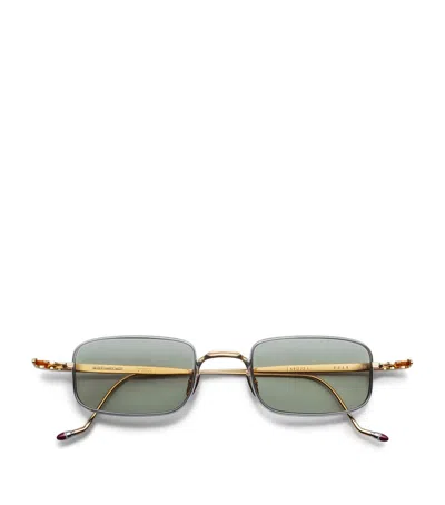 Jacques Marie Mage Titanium Dusk Sunglasses In Green