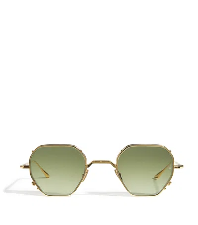 Jacques Marie Mage Titanium Verlaine Sunglasses In Green