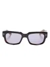 Jacques Marie Mage Tortoiseshell Rectangle Sunglasses In Brown