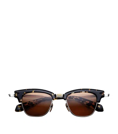 Jacques Marie Mage Tortoiseshell Sartre Square Sunglasses In Brown