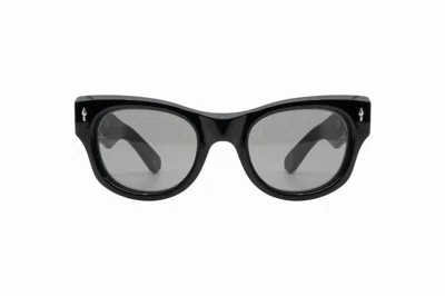 Jacques Marie Mage Truckee Round Frame Sunglasses In Black