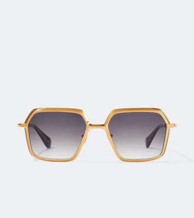 Jacques Marie Mage Eckige Sonnenbrille Ugo In Gold
