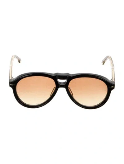Pre-owned Jacques Marie Mage Valkyrie Aviator Sunglasses In Black/clear